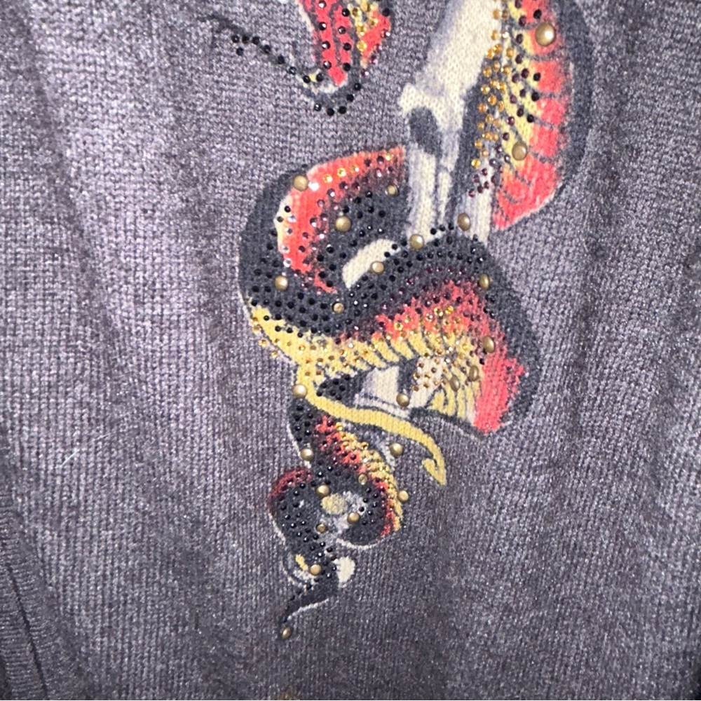 Ed Hardy by Christian Audigier Dragon Print cardigan sweater SZ XXL‎ NWT - Picture 4 of 11